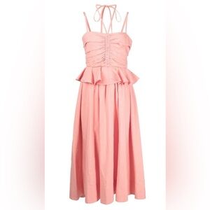 Ulla‎ Johnson
halterneck ruffled midi dress